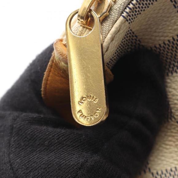 LOUIS VUITTON White Damier Leather Tote Bag - Picture 8 of 12